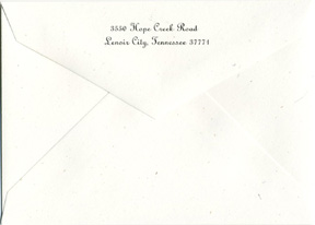 100% recycled envelope