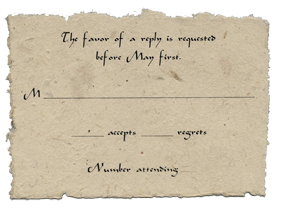 Reply Card Printed on Lotka Seed Paper