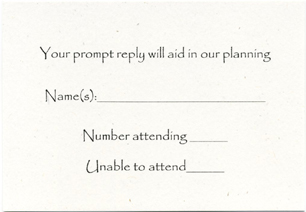 recycled reply cards