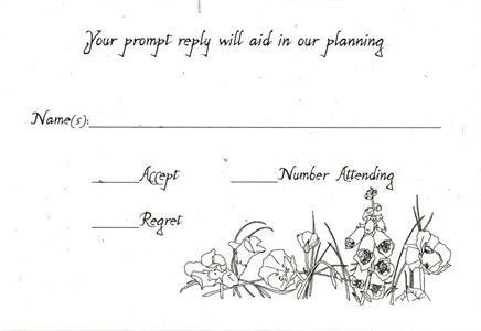 Preprinted Recycled Reply Cards