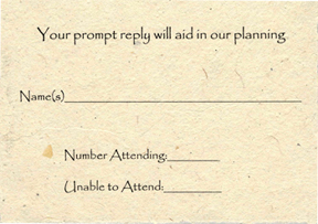 Pre Printed Lotka Reply Cards