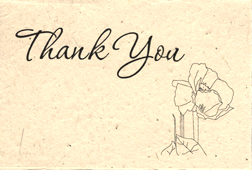 Lotka Wildflower Thank You card set of 6 Cards and A5 Envelopes - Poppy Design