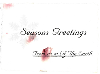 Recycled Holiday Notecard sized Flat Card