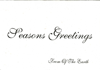 recycled corporate seasons greetings card