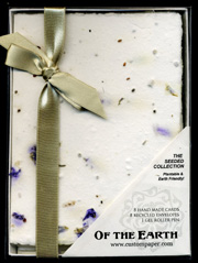Purple Larkspur and Seeds Handmade Cards