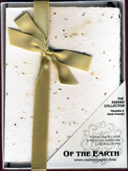 White Paper w/ Seeds Handmade Paper