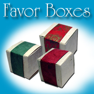 You can order favor boxes with custom embellishments