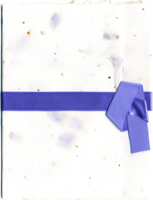 handmade larkspur and seed paper
