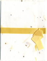 handmade marigold and seed paper