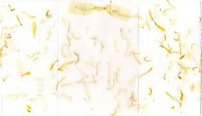 Handmade marigold paper