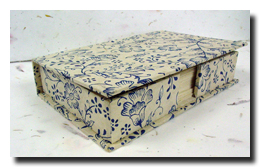 Handmade Blue Garden Notecard Box