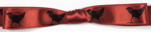 French Chicken Midori Icon on Double Faced Satin Ribbon