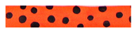 Persimmon/Black Rayon Trimming Ribbon