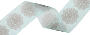 Vintage - Robin's Egg Blue/Brown Ink