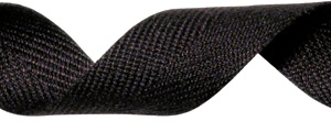 Black Midori Herringbone Ribbon
