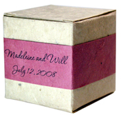 Favor Box with personalized embellishment strip