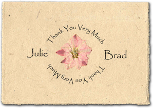 Pressed Flower Seeded Thank You Card and A5 