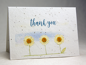 Seed Paper watercolor Thank You Cards