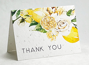 Seed Paper Thank You Card