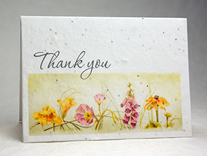 Wildflower Watercolor Thank You Card