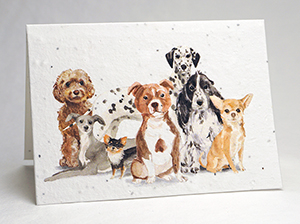Dog Park Watercolor Card