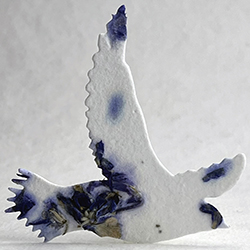 4s blue petals seed paper bird shape