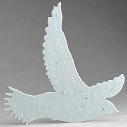 21s light blue seed paper bird shape
