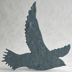 34s blue seed paper bird shape
