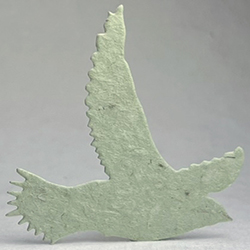62s light green seed paper bird shape