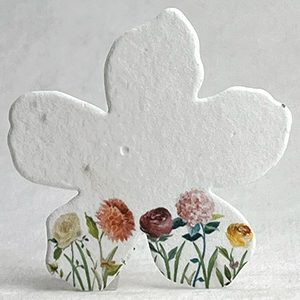 seed paper butterfly garden printed flower shapes