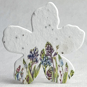 seed paper lupine garden printed flower shapes