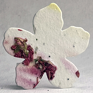 17s pink recycled seed paper flower shape 
