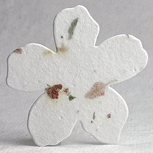 52s pink and green seed paper flower shape 
