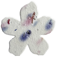 seed paper blank rounded flower shapes