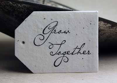 white seed paper tags