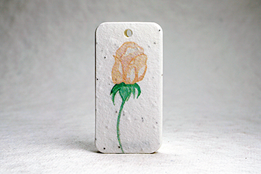 peach rose tag