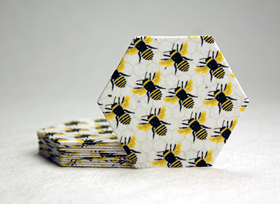 seed paper hexagon shapes
