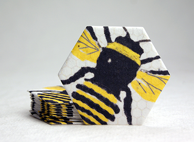 seed paper hexagon shapes