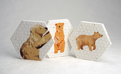 seed paper hexagon shapes