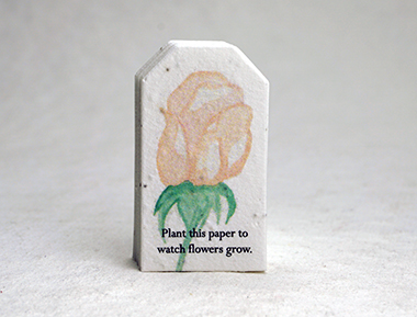 Peach flower seed paper tags