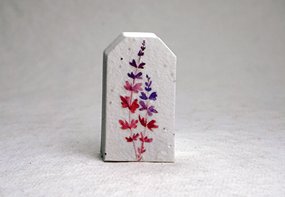 Red Flower seed paper tags