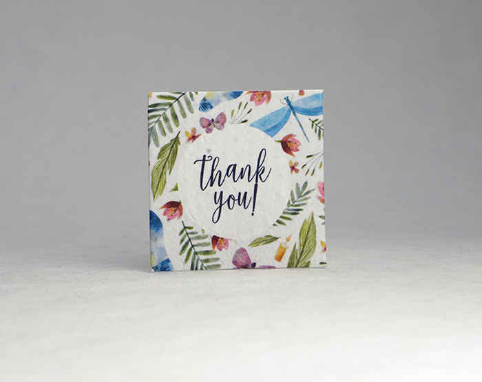 square seed paper tags