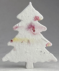 17s pink recycled seed paper tree shape