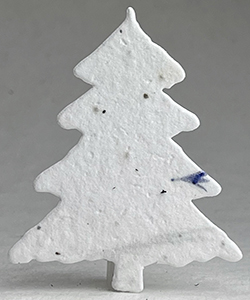30s fern and blue seed paper tree shape