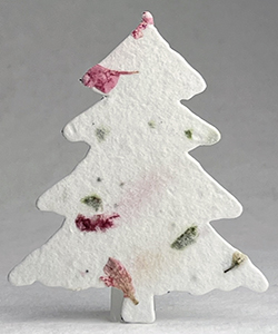 52s pink and green seed paper tree shape