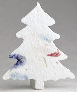 56s pink and purple seed paper tree shape