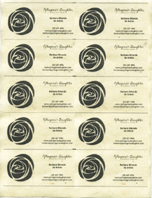 Custom seeded business cards