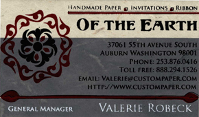 Custom seeded business cards