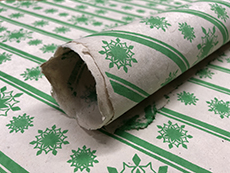 Green and Natural Seeded Wrapping Paper