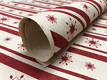 Red and Natural Seeded Wrapping Paper